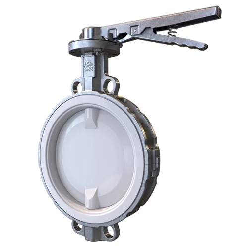 Фото затвор дисковый поворотный рашворк 222-450-6, dn450, pn6, корпус - cf8m, диск - cf8m+pfa, уплотнение - ptfe, м/ф, редуктор RUSHWORK фото 2