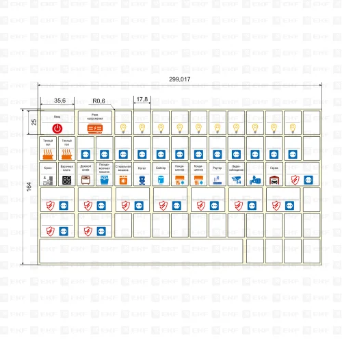 Фото комплект модульных наклеек большой (164х299) ekf proxima EKF фото 5