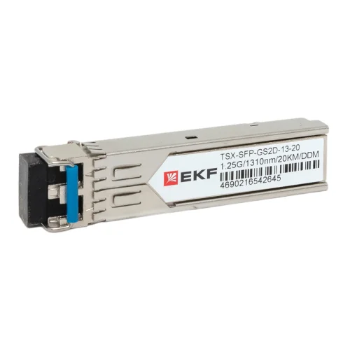 Фото sfp модуль 1,25гбит двойное одномодовое оптоволокно 1310нм дальность 20км tsx ekf EKF