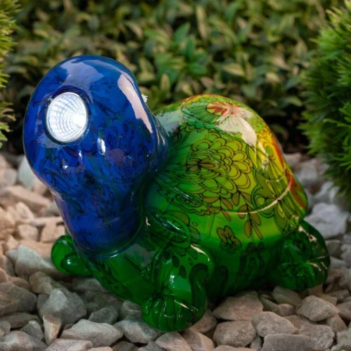 Фото светильник садовый черепаха на солнечной батарее полистоун 13см erafys01-06 эра б0038499 Эра