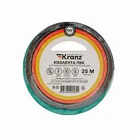 Фото изолента пвх 0.13х19мм 25м зел. kranz kr-09-2203