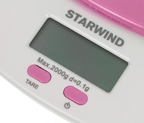 Фото весы кухонные электронные ssk2157 макс.вес:2кг роз. starwind 363712 STARWIND фото 2