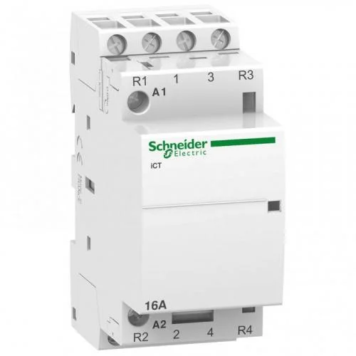 Фото контактор модульный acti9 ict16a 2но 2нз 220/240в ac 50г sche a9c22818 Schneider Electric