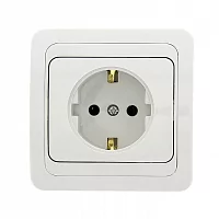 Фото розетка 1-м сп лондон 16а ip20 с заземл. бел. proxima ekf eer16-028-10