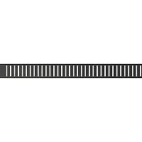 Фото решетка для душевого лотка нержавеющая сталь, черная матовая l=750мм alca plast pure-750black