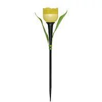 Фото светильник садовый usl-c-452/pt305 "желтый тюльпан" yellow tulip ip44 солнечная батарея uniel ul-00004277