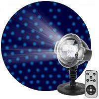 Фото проектор led падающий снег мультирежим холодный свет 220в ip44 eniop-03 эра б0041644