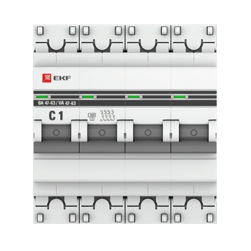 Фото автоматический выключатель 4p 1а (c) 4,5ka ва 47-63 ekf proxima EKF фото 3