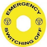 Фото маркировка "emergency switching off" 60мм sche zby9360