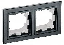 Фото рамка 2-м ip44 brite ру-2-брч-44 черн. iek br-m22-44-k02