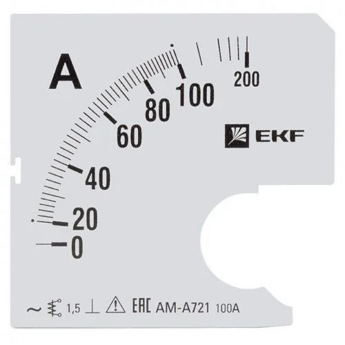 Фото шкала сменная для a721 100/5а-1.5 proxima ekf s-a721-100 EKF