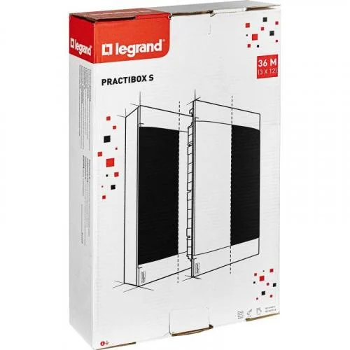 Фото щиток пластиковый встраиваемый practibox s 3х12 бел. дверь leg 135543 Legrand фото 3