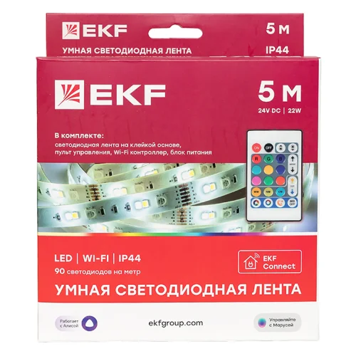 Фото умная светодиодная лента ekf connect rgbw 5m EKF фото 13