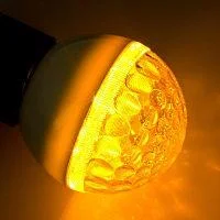 Фото лампа светодиодная 1вт 9led шар d50 e27 желт. neon-night 405-211
