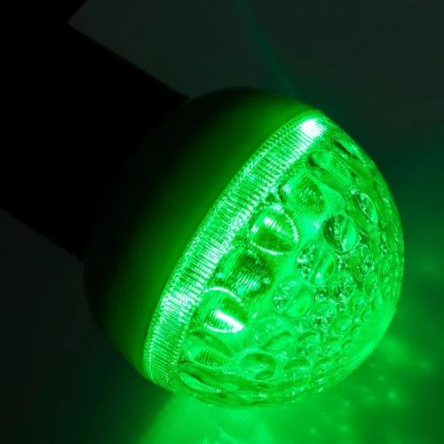 Фото лампа светодиодная 1вт 9led шар d50 e27 зел. neon-night 405-214 Neon-Night
