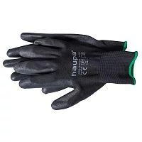 Фото перчатки с полиуретановым покрытием размер 9 черн. (пара) haupa 120300/9