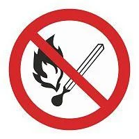 Фото наклейка "запрещается пользоваться открытым огнем и курить" р02 200х200мм proxima ekf an-3-08