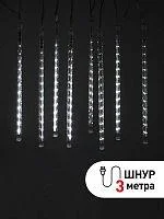 Фото гирлянда светодиодная "сосульки" 2.1м 144led 24в ip44 хол. свет эра б0041910