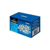 Фото гирлянда led "снежинки-2" uld-s0500-050/dta white ip20 snowflakes-2 5м 50 диодов бел. свет провод прозр. uniel ul-00007196