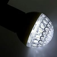 Фото лампа светодиодная 1вт 9led шар d50 e27 бел. neon-night 405-215