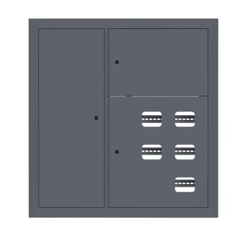 Фото щит этажный 5 кв. слаботочка слева ral7024 (1000х950х150) ekf proxima EKF