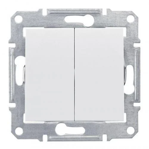 Фото механизм выключателя 2-кл. сп sedna 10а ip20 (сх. 5) 250в бел. sche sdn0300121 Schneider Electric