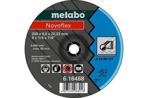 Фото круг обдирочный sp-novoflex 230х6.0х22.23мм ru сталь metabo 617173000 Metabo