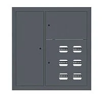 Фото щит этажный 6 кв. слаботочка слева ral7016 (1000х950х150) ekf proxima