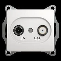 Фото механизм розетки tv-sat 1-м сп glossa 1db бел. sche gsl000197