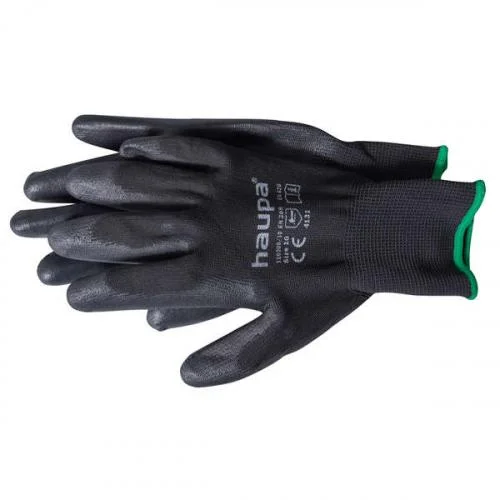 Фото перчатки с полиуретановым покрытием размер 9 черн. (пара) haupa 120300/9 HAUPA