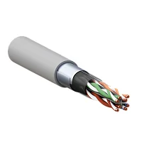 Фото кабель витая пара teracom pro cat.6 f/utp 4 пары solid 23awg оболочка pvc цвет серый (упак. 305м)