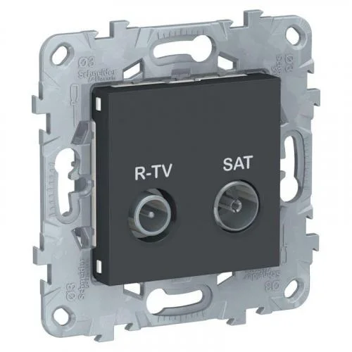 Фото механизм розетки r-tv/sat unica new одиноч. антрацит sche nu545454 Schneider Electric