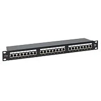 Фото патч-панель teracom pro 19'' cat.5e 1u полный экран stp 24 порта rj-45 dual idc с органайзером