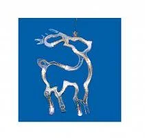 Фото фигура uld-h1419-010/sta/3aaa warm white ip20 deer олень 3aaa (не в/к) 14х19см подвес 10 led провод прозр. uniel ul-00007252