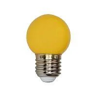 Фото лампа светодиодная 1вт 5led шар d45 e27 желт. neon-night 405-111