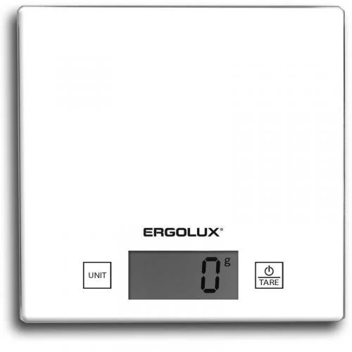 Фото весы кухонные elx-sk01-с01 до 5кг 150х150мм бел. ergolux 13599 Ergolux