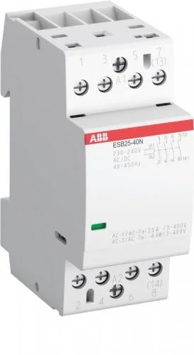 Фото контактор esb25-40n-01 модульный (25а ас-1 4но) катушка 24в ac/dc abb 1sae231111r0140 ABB