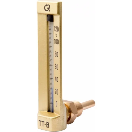 Фото термометр жидкостной виброустойчивый угловой 100с l=64мм g1/2" тт-в-150 150/64 росма 00000002816 Росма