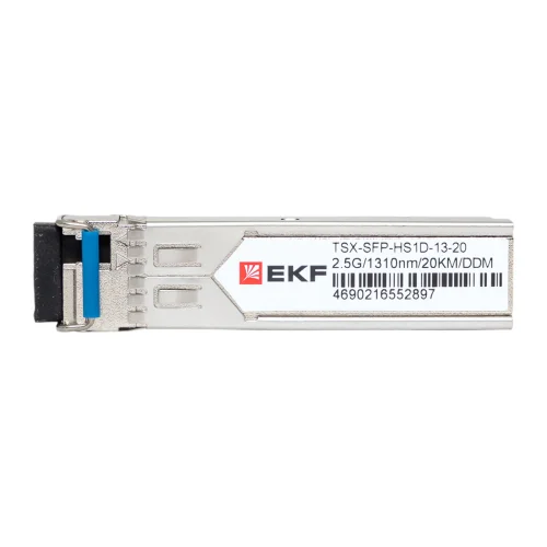 Фото sfp модуль 2,5 гбит одинарное одномодовое оптоволокно 1310нм дальность 20км tsx ekf EKF фото 2