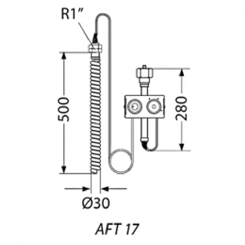 Фото элемент термостатический aft 17 датчик без гильзы ру40 тн=20 +90с danfoss 065-4401  фото 2