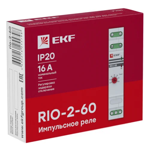 Фото импульсное реле с задержкой отключения rio-2-60 (30-60 мин) ekf proxima EKF фото 4