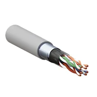 Фото кабель витая пара teracom pro cat.5e f/utp 4 пары solid 24awg оболочка pvc цвет серый (упак. 305м)