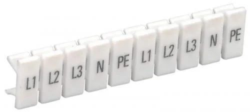 Фото маркеры для кпи-1.5кв.мм с символами "l1; l2; l3; n; pe" iek yzn11m-001-k00-a IEK