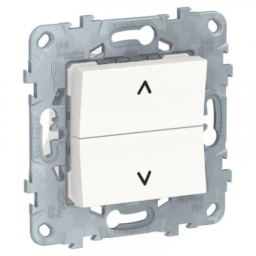 Фото механизм выключателя 2-кл. unica new для жалюзи кнопочный 2х(сх.4) бел. sche nu520718 Schneider Electric