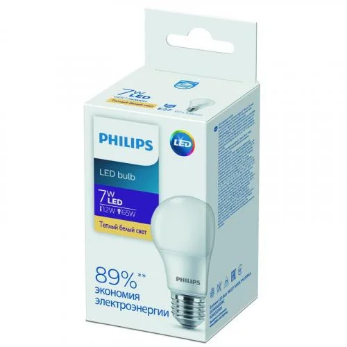 Фото лампа светодиодная ecohome led bulb 7w e27 3000к 1pf philips 929002298967 PHILIPS