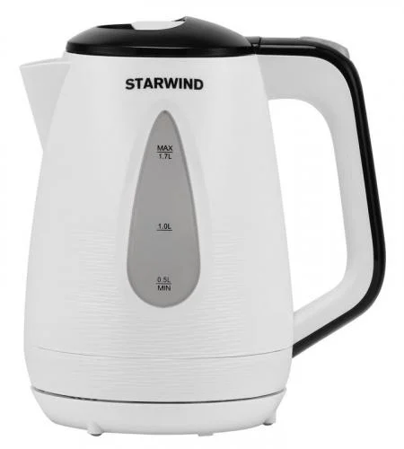 Фото чайник электрический skp3213 1.7л 2200вт бел./черн. (корпус пластик) starwind 1416522 STARWIND