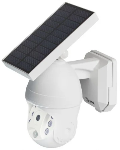Фото светильник фасадный erafs012-10 камера на солнечной батарее с датчиком движения 6 led 8х24см эра б0057600 Эра