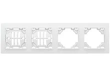 Фото минск рамка 4-местная горизонтальная белая ekf basic