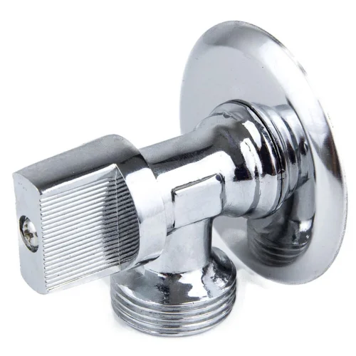 Фото кран шаровой латунный бытовой хром 1044 g1/2"х3/4" ру10 нр переходной бабочка с отражателем aquasfera 1044-01 Aquasfera