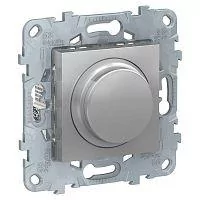 Фото светорегулятор unica new led wiser повор-наж универс. 7-200вт алюм. sche nu551630